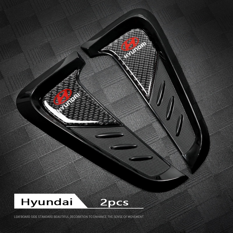 Hyundai Car Side Fender Air Vent Trim Covers Shark Gills Stickers for Accent Eon Getz Kona I10