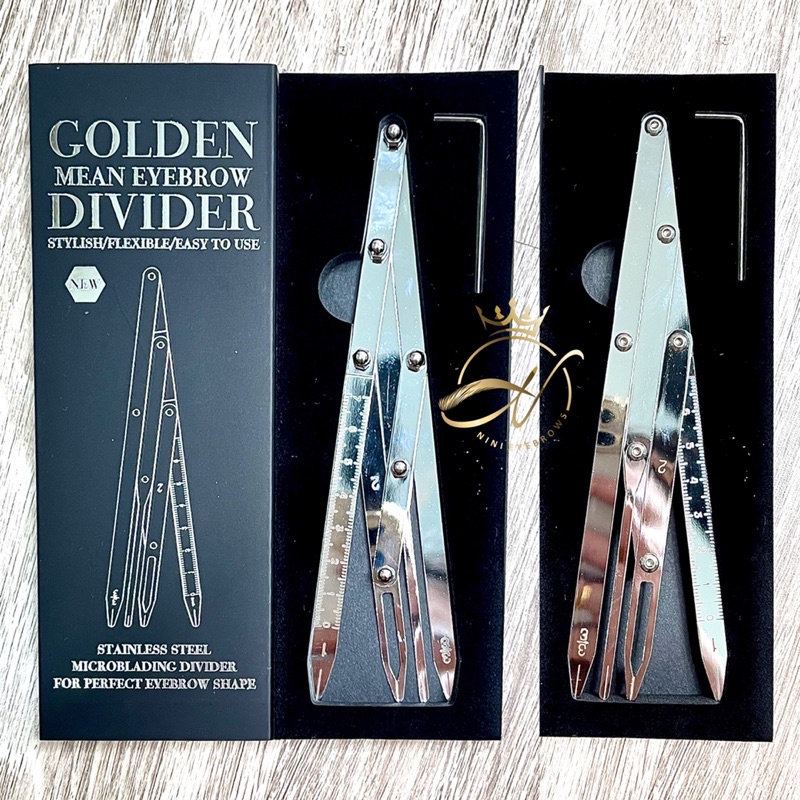 high quality golden scale ruler to measure eyebrows -ready KL | Shopee ...