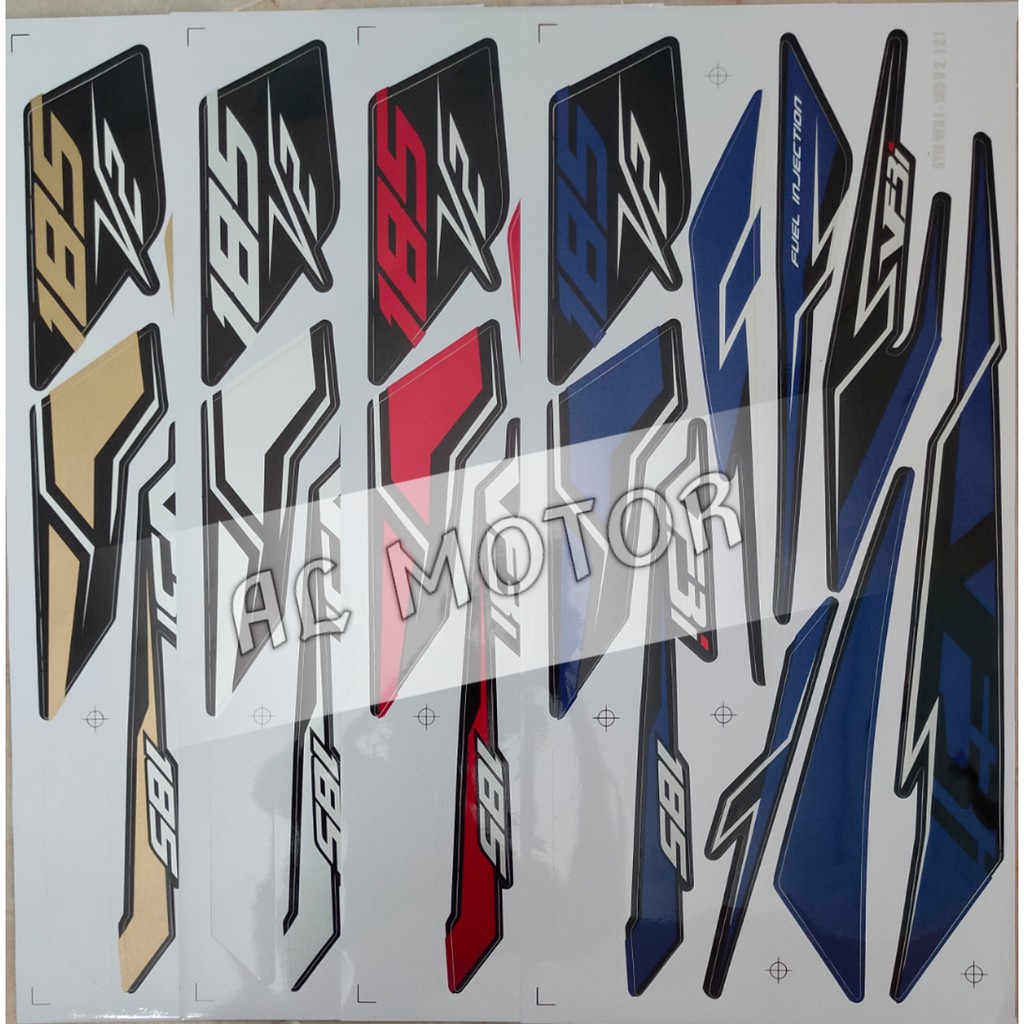 SYM VF3I 185 V2 ( 2 ) STRIPE BODY STICKER | Shopee Philippines