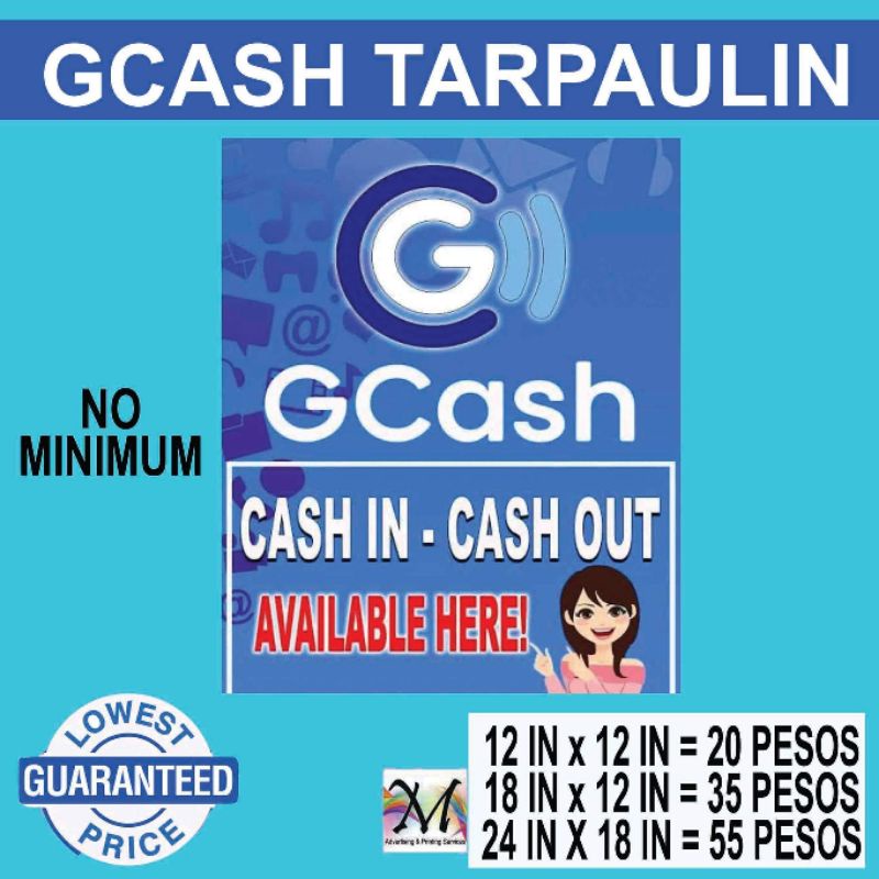 GCASH TARPAULIN (COD AVAILABLE) | Shopee Philippines