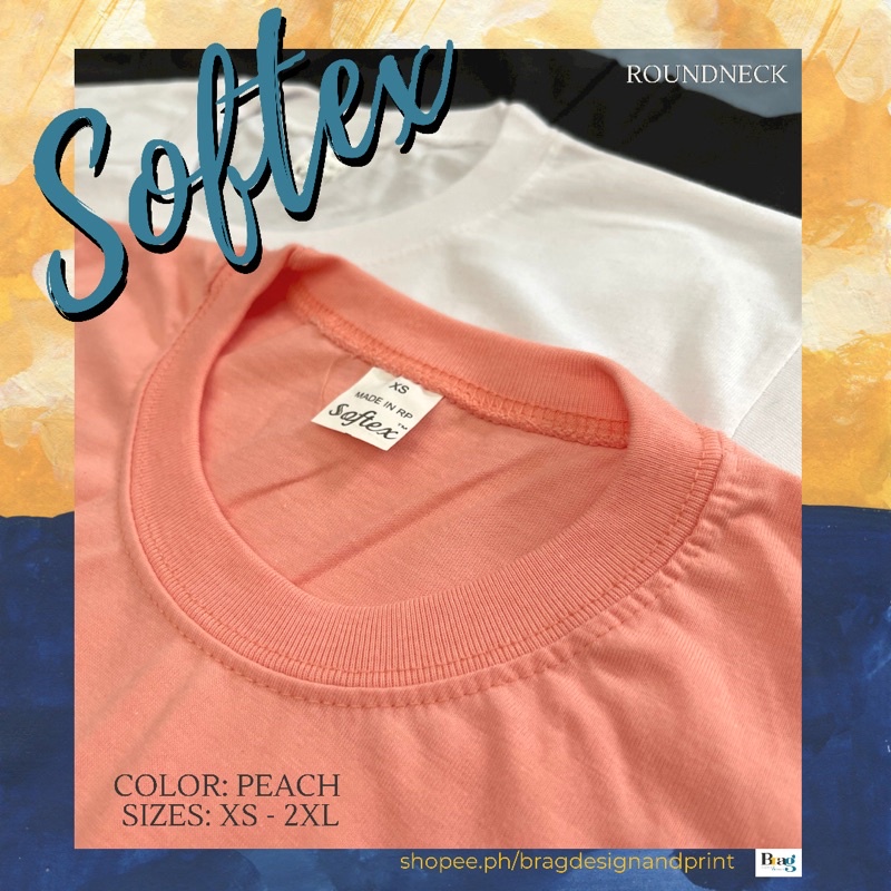 Peach Fuzz I Color Of The Year 2024 I Softex Plain Shirt Roundneck