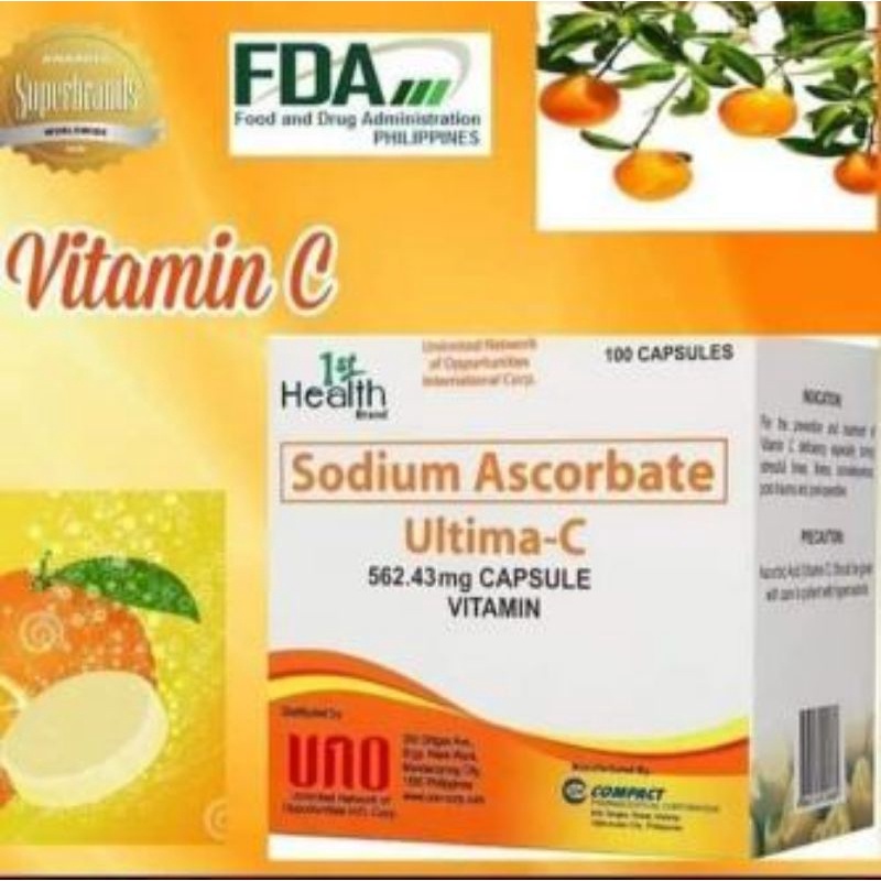 ULTIMA C Sodium Ascorbate Vitamin C (100capsule/box) Shopee Philippines