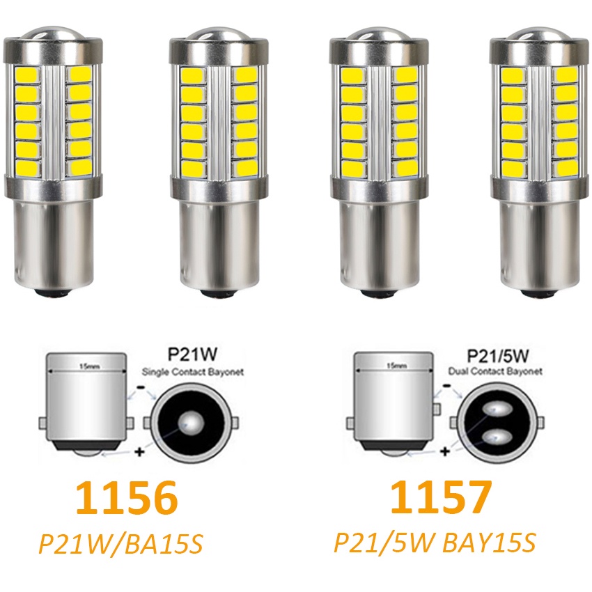 thumbnail image 2 of 2pcs/set T25 3157 18SMD 5050 LED Reverse Backup Tail Light Bulb Cool White - Ali 2 of 12