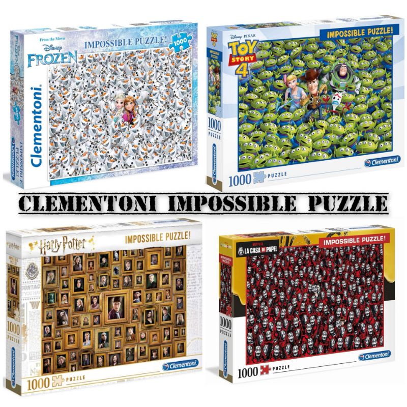 Clementoni 1000pcs Impossible Jigsaw Puzzle - Toy Story / Frozen ...
