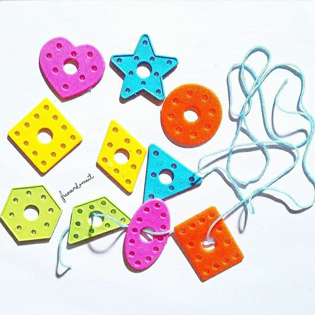 FUNandSMART 10 pieces Lacing Shapes | Shopee Philippines
