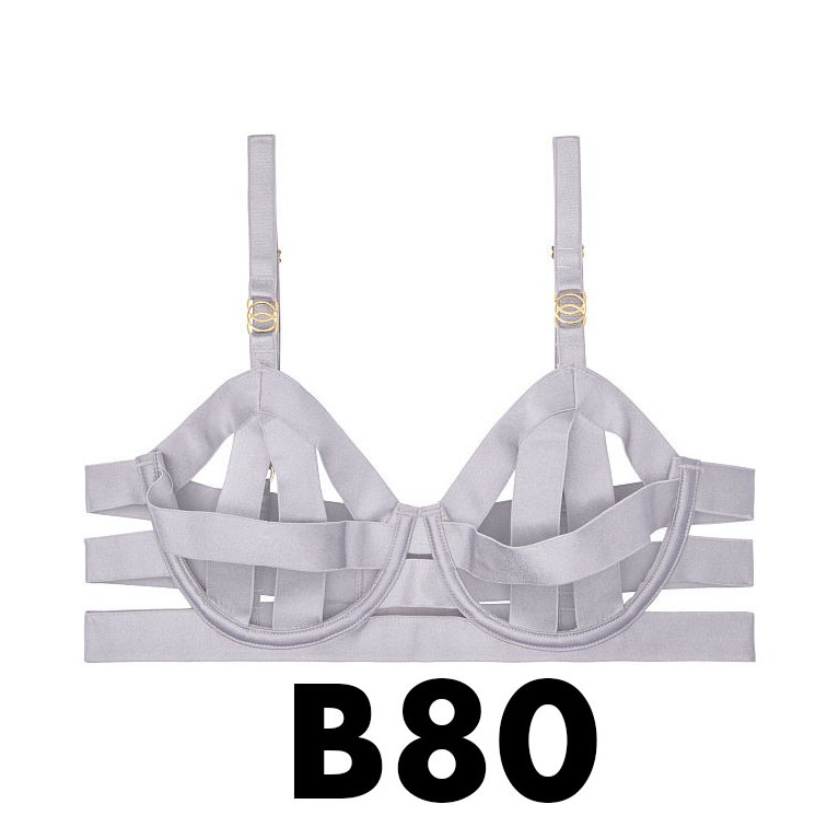 36b / B80 - Silver gray wire bra (53) with no foam back, Luxe Lingerie ...