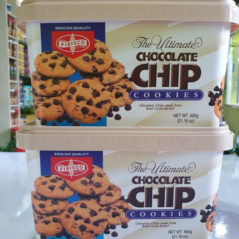 Fibisco Chocolate Chip Cookies 600g, Ultimate Choco Cookie, Chips Delight Biscuits Bucket