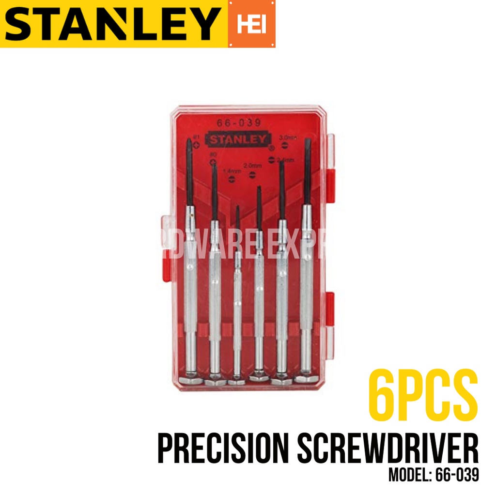 STANLEY Precision ScrewDriver Set Red Case (66-039) | Shopee Philippines