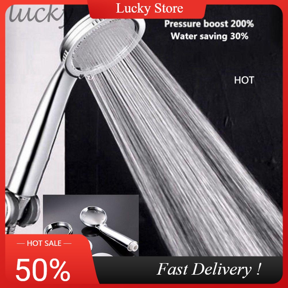 Brand New Handset Handheld Stainless Steel High Pressure Self Pressurizing Water Saving Shower