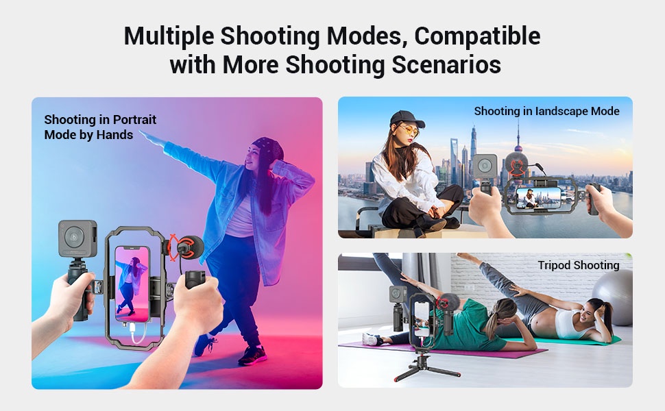 SmallRig Universal Vlogging Kit for Phone with Microphone Accessories ...
