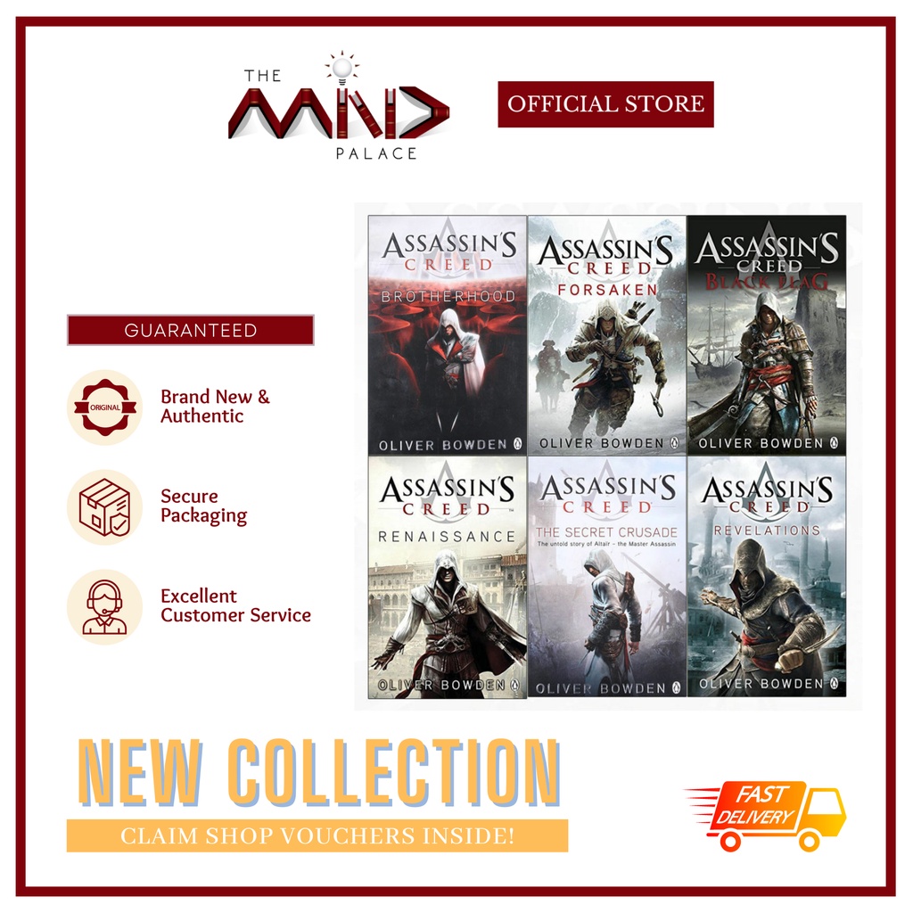 100 Authentic Assassins Creed Collection By Oliver Bowden 6 Books Set Shopee Philippines