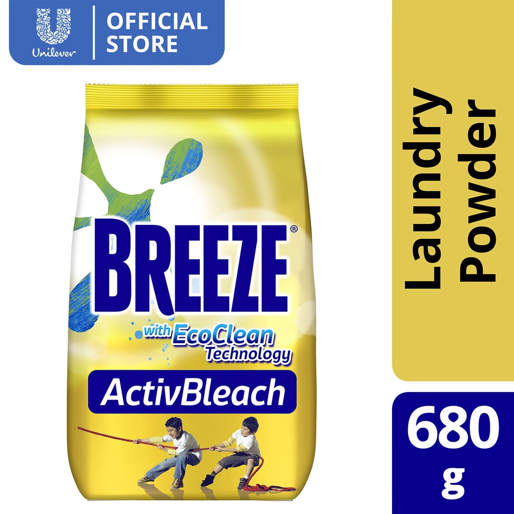 Breeze Laundry Powder Detergent ActivBleach 680g Pouch Shopee Philippines