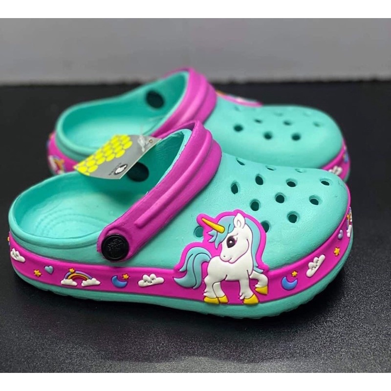 Children Unicorn Crocs For Girl Slipper Hole Sandals 19 35 G123