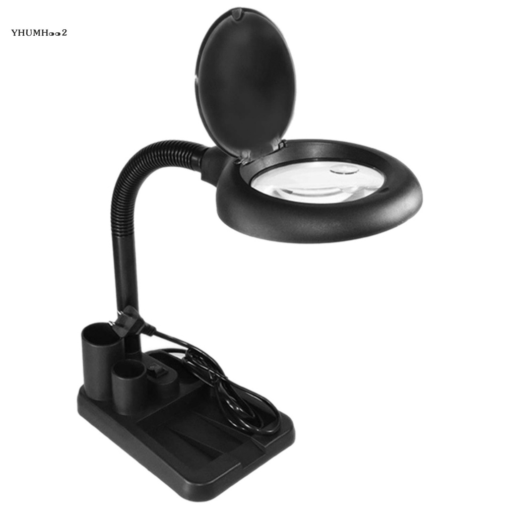 LED Magnifying Lamp 5X 10X Magnifier with Light Table and Desk