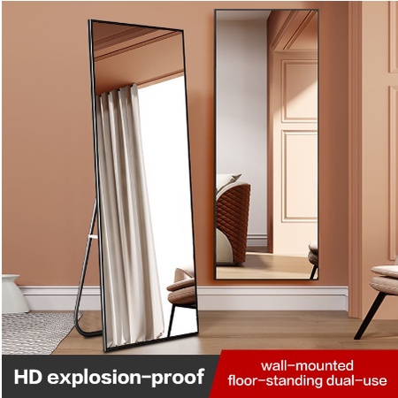Mirror HD full-body mirror wall-mounted glass floor-to-ceiling mirror ...
