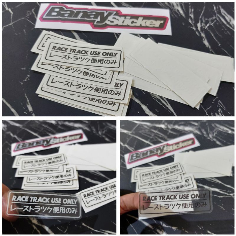 RACE TRACK USE ONLY JAPAN TRANSPARENT STICKER | Shopee Philippines