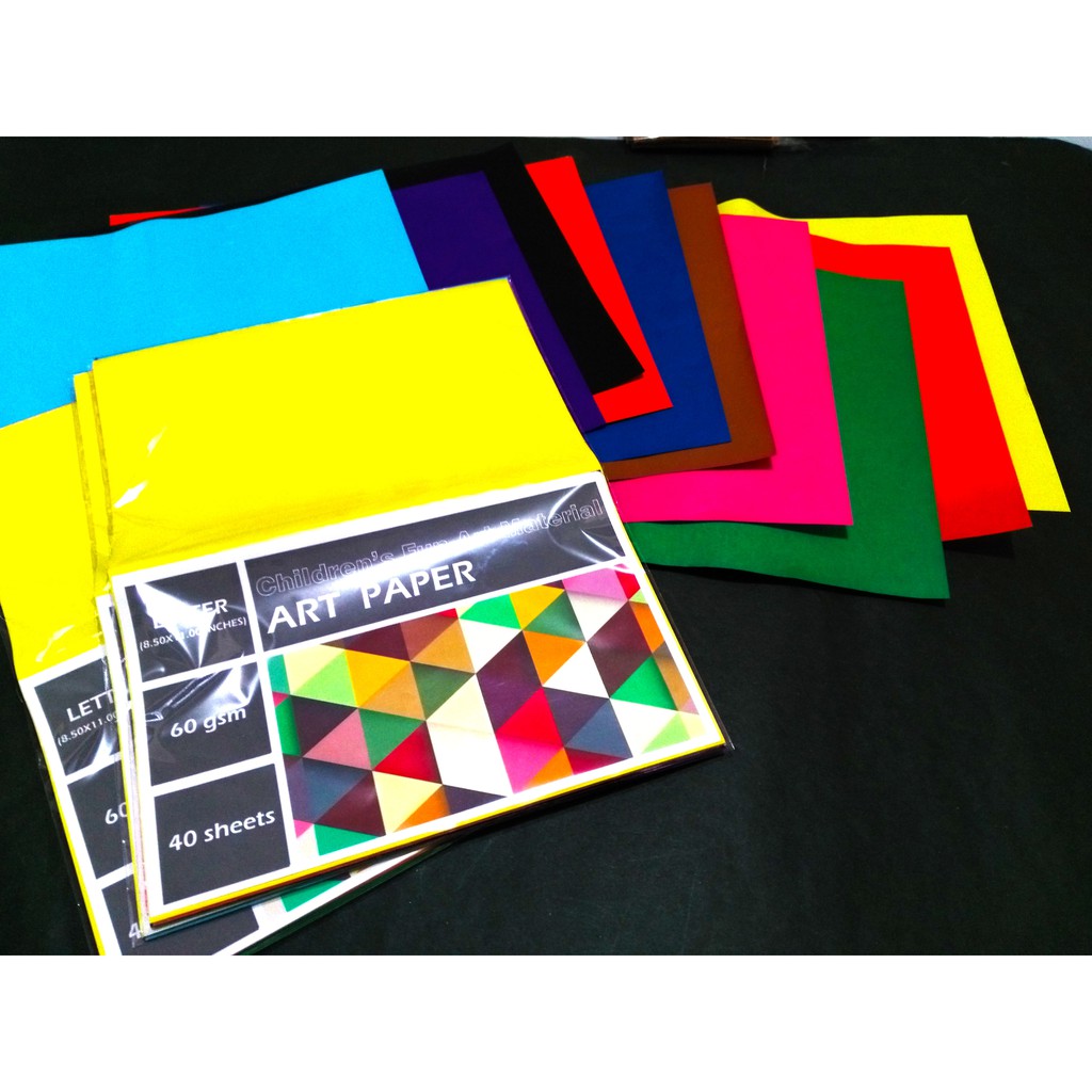 Colored Art Papers 40s Shopee Philippines