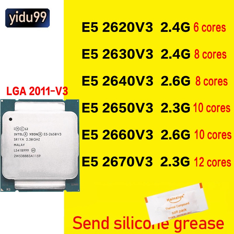 Intel Xeon E5-2620V3 2630V3 2640V3 2650V3 2660V3 2670V3 2690V3 2698BV3 ...