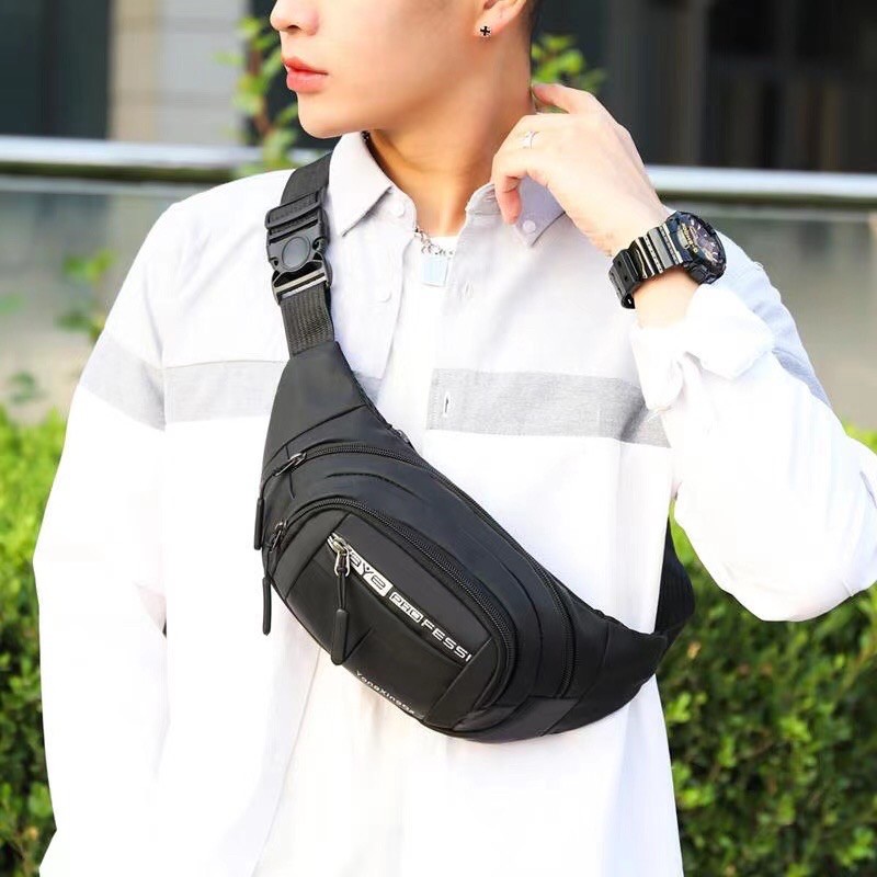 Men s Waterproof belt bag sidepack sling bag Shopee Philippines