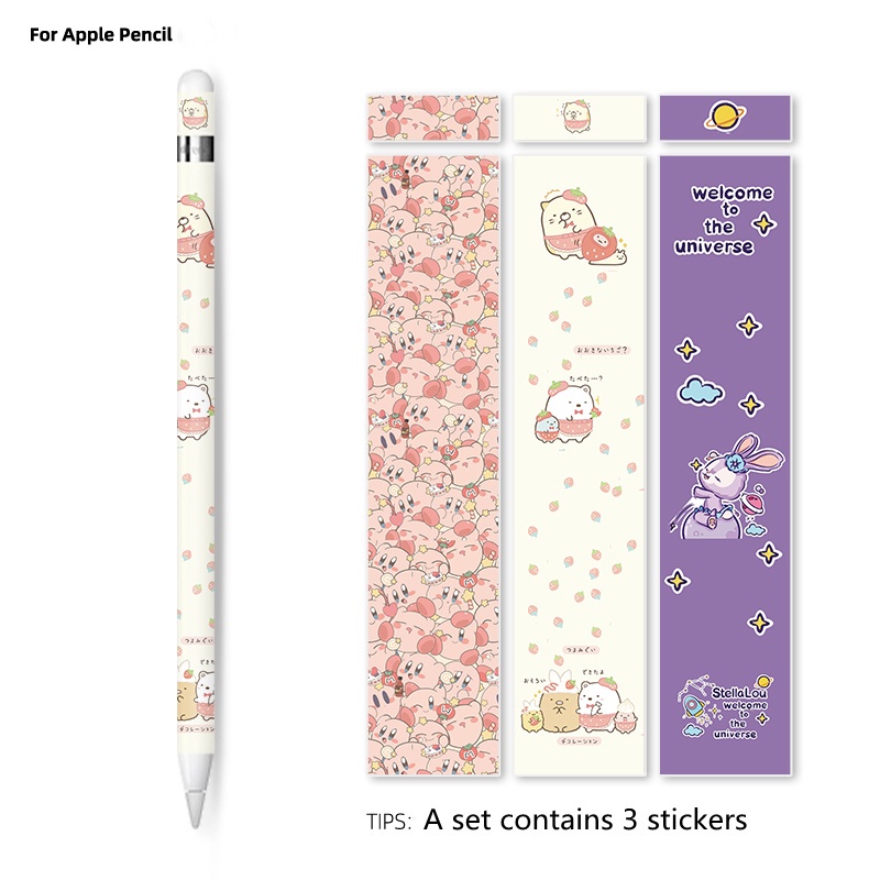 3Pcs Compatible With Apple Pencil Gen 2 1 Stickers iPad 2nd 1st Pen ...