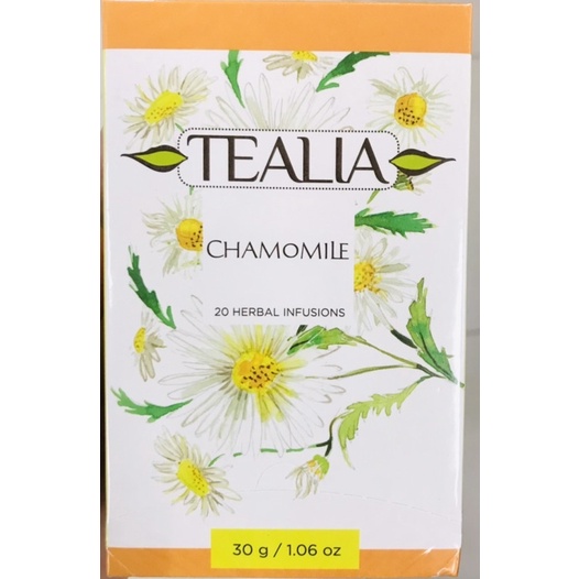 Tealia Chamomile Tea Herbal Infusions (20 Tea Bags x 1.5g) Shopee