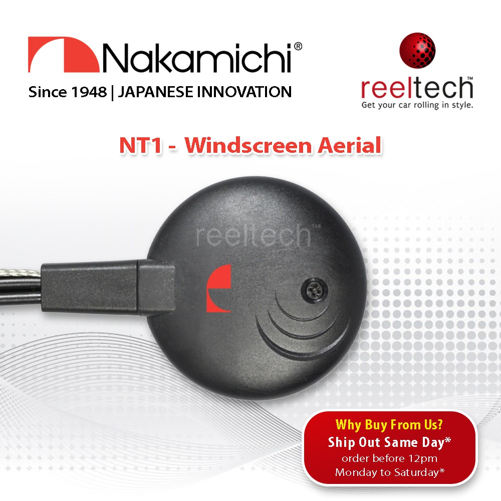 Nakamichi NT1 Radio AM FM Antenna Active Windscreen Antenna Radio ...