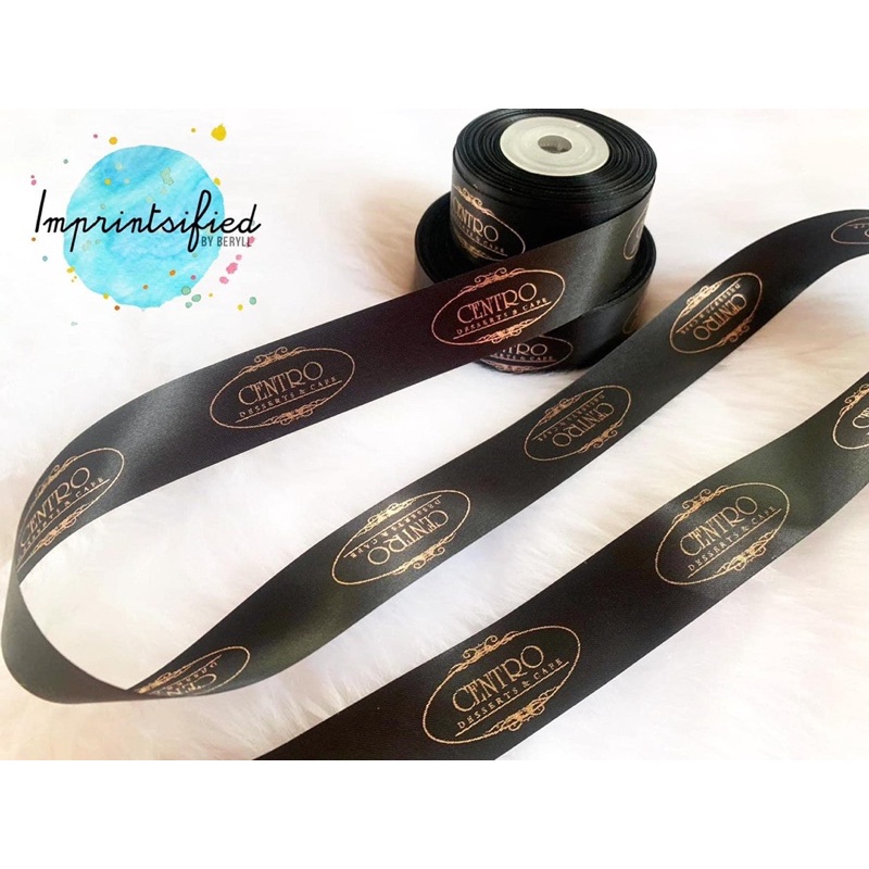 PERSONALIZED RIBBONS 1 or 1.5 inches Gold or Silver print RUSH Printing ...