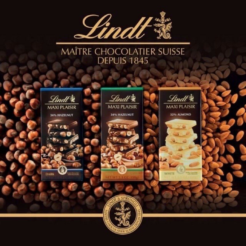 Lindt Maxi Plaisir Dark Milk Chocolate With 34 Hazelnut 150gm