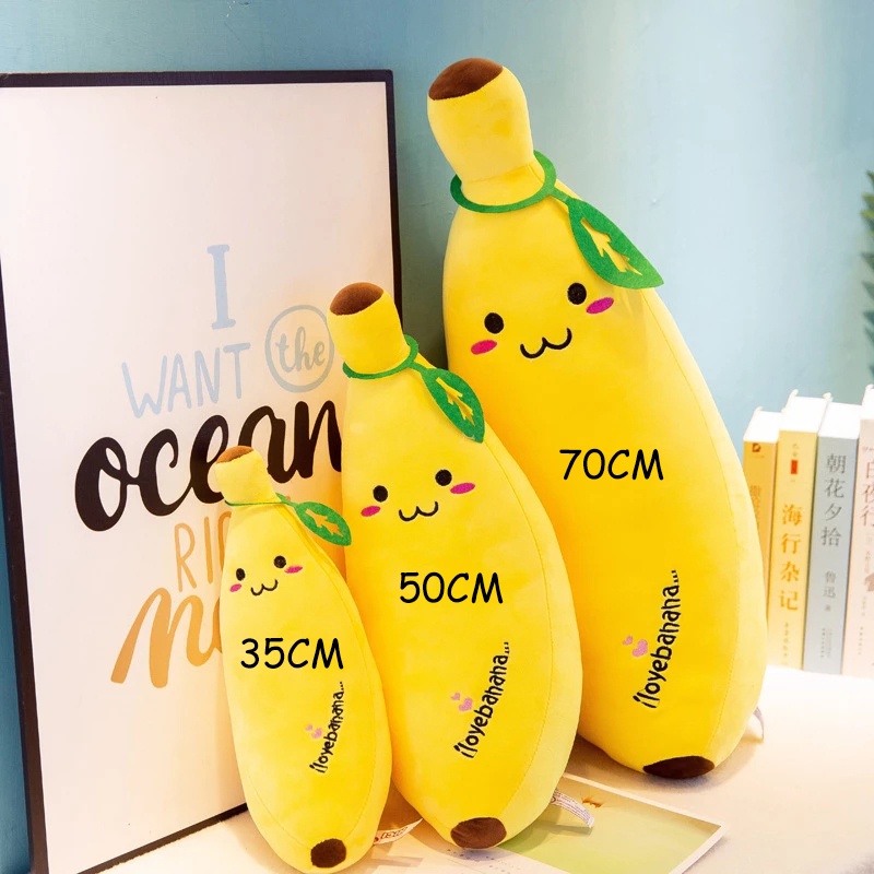 70CM Banana Plush Doll Fun Creative Cartoon Banana Plush Soft Stuffed ...