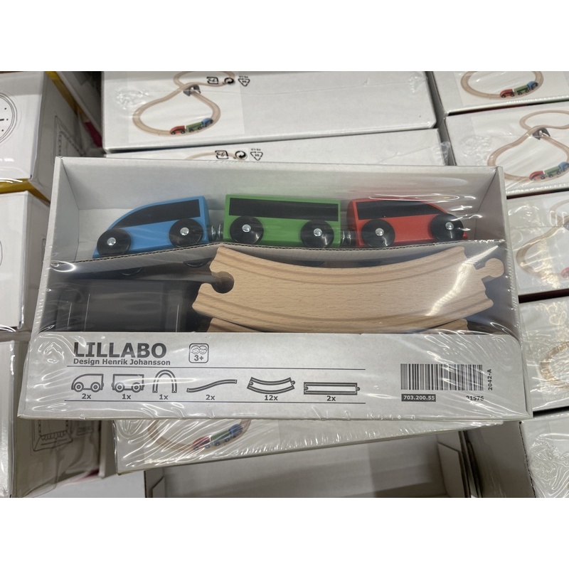 Ikea LILLABO Set de train basique 20 pièces Multicolore