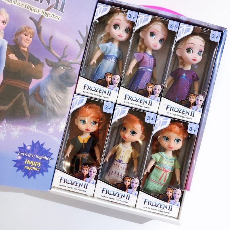 Frozen mini dolls set of 6 - 6pcs frozen elsa anna mini dolls | Shopee ...