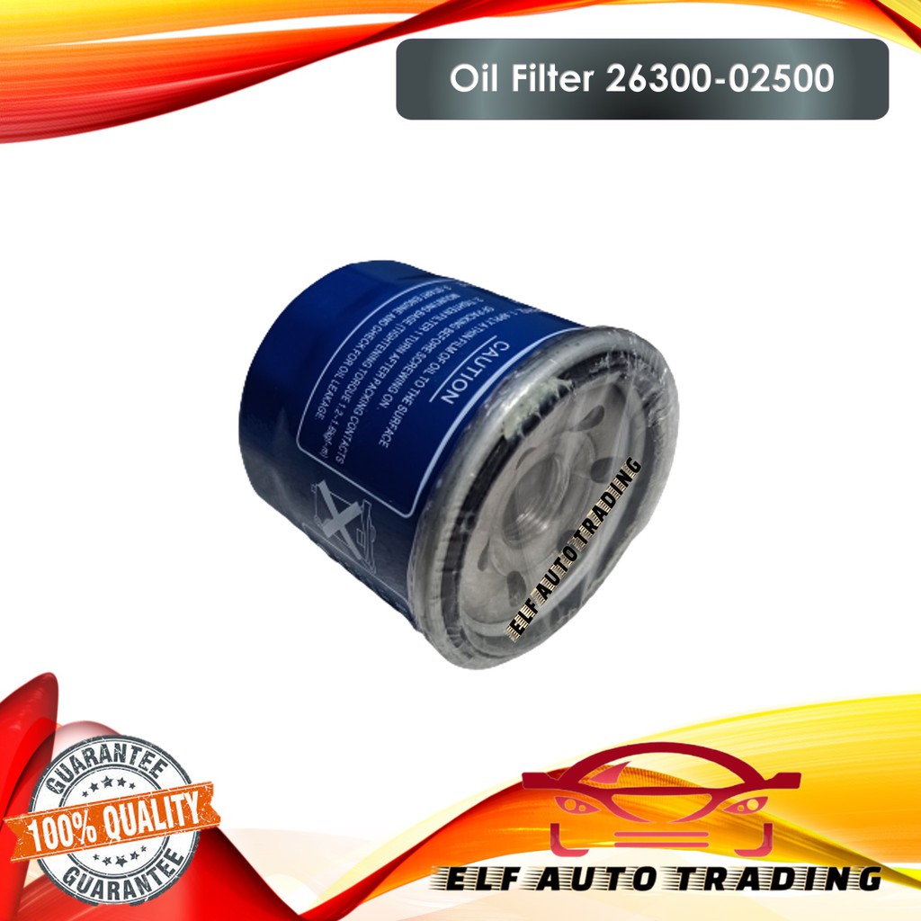 Mobis (2630002500) Oil Filter for Hyundai Accent, Getz, Eon, i10, Kia Rio, Carens, Picanto