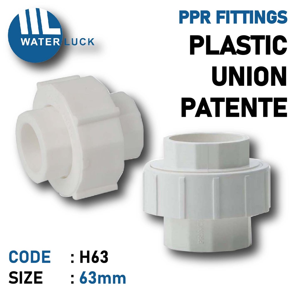 Ppr Fittings Plastic Union Patentee 63mm For Hot And Cold H63 Shopee