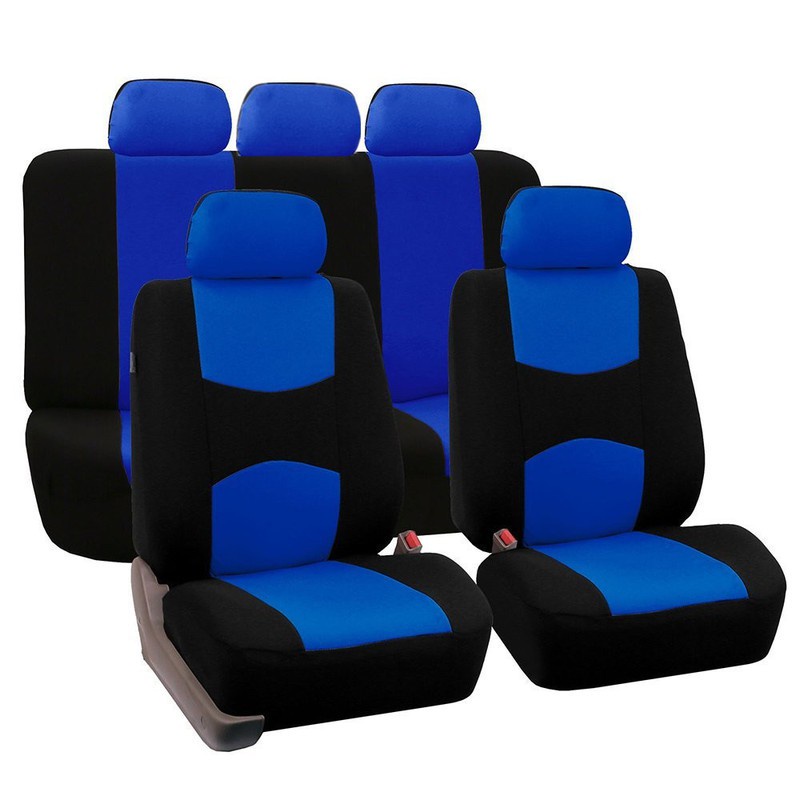 Universal 5 seat Car Seat Cover Set 9Pcs Seat Covers Front Seat Back