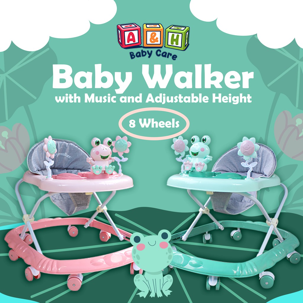Baby Walker (with music and Adjustable Height) model 809S frog design ...