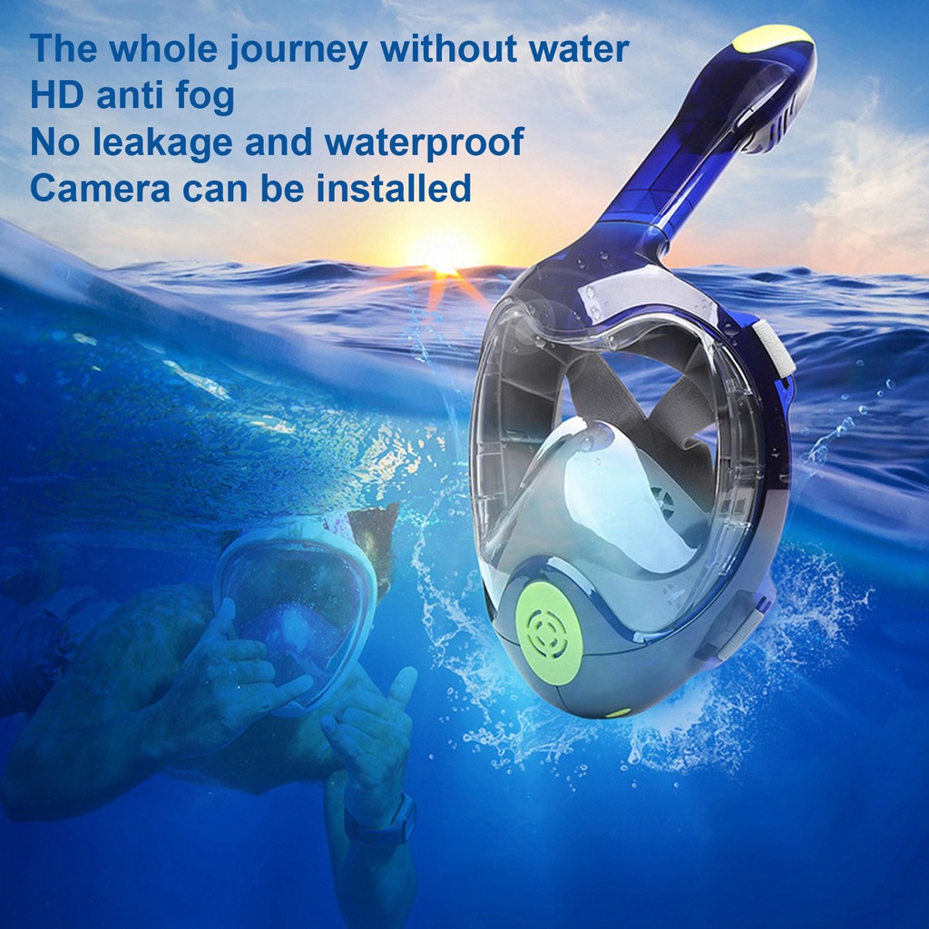 Snorkeling Mask Full Face Diving Goggles Full Dry Adult Underwater Swimming Mask Scuba