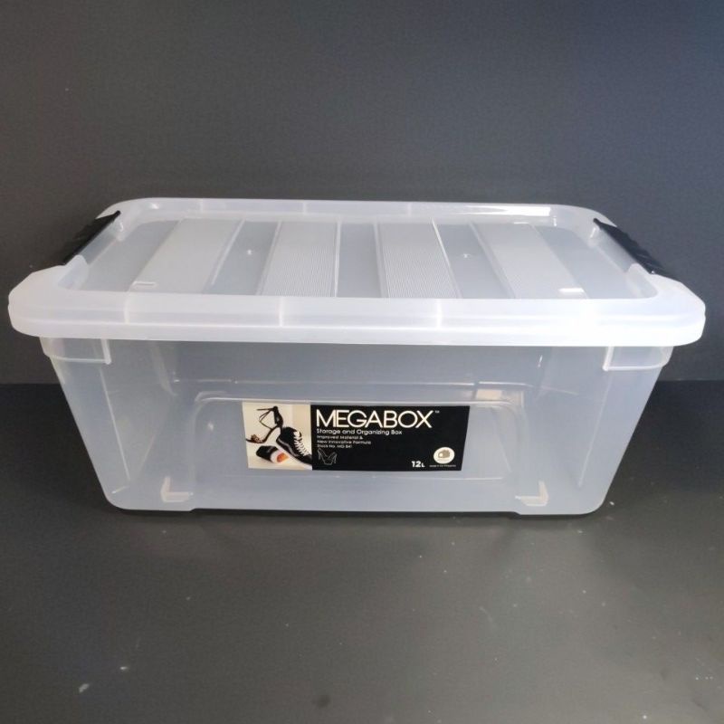 megabox 【on hand】 Megabox storage box 12L MG 841 16x10.5x6inches stockable clip lock [1pc