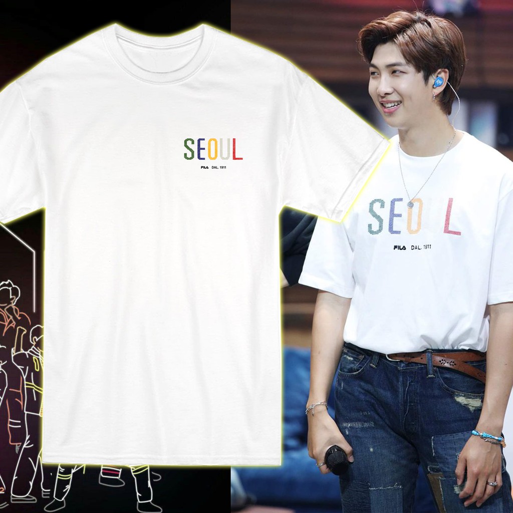Kpop Bangtan RM Seoul T Shirt Kim Namjoon Seoul Shirt Outfit Merch Shopee Philippines