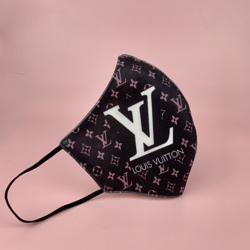 Brown LV Louis Vuitton Luxury High End Facemask – Royalty High Fashion