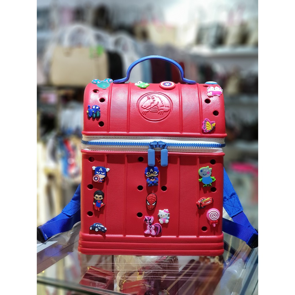 Guaranteed Authentic CROCS ZipTop Kiddie Backpack With Jibbitz Large