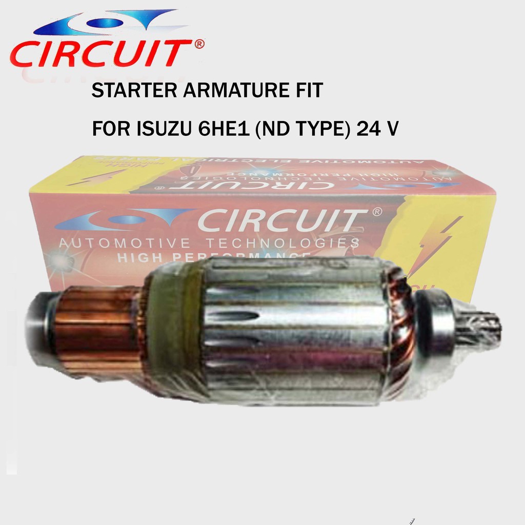 STARTER ARMATURE FIT FOR ISUZU 6HE1 (ND TYPE) 24 V (9 TEETH) Shopee