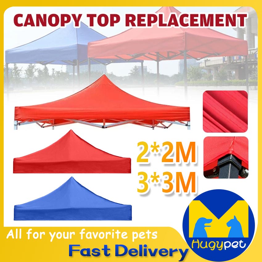 Tent Cover Replacement Tarp Blue Red Waterproof 3X3M/2X2M Tent Cloth
