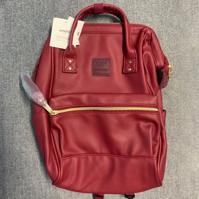 Backpack-bag Anello (red with Brown)