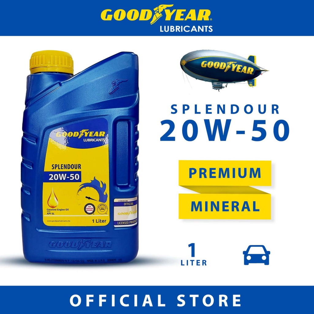 GOODYEAR Premium Mineral SPLENDOUR 20W50 Gasoline Engine Oil (1 Liter) Shopee Philippines