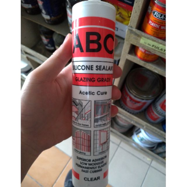 ABC Silicone Sealant Glazing Grade Acetic Cure Clear 300ml For Aquarium