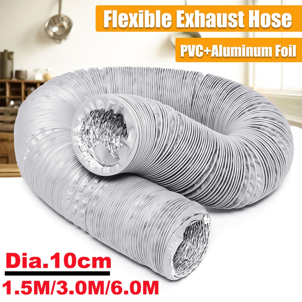 100MM Extractor Fan Ventilation Heat Flexible Exhaust Vent Tube Ducting ...