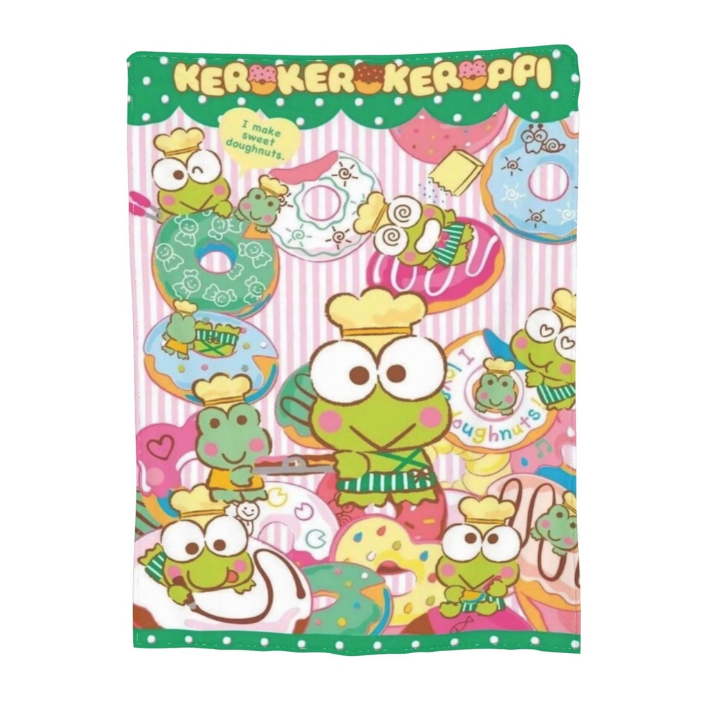 【In Stock】 Sanrio KeroKeroKeroppi Flannel Ultra-Soft Micro Fleece ...
