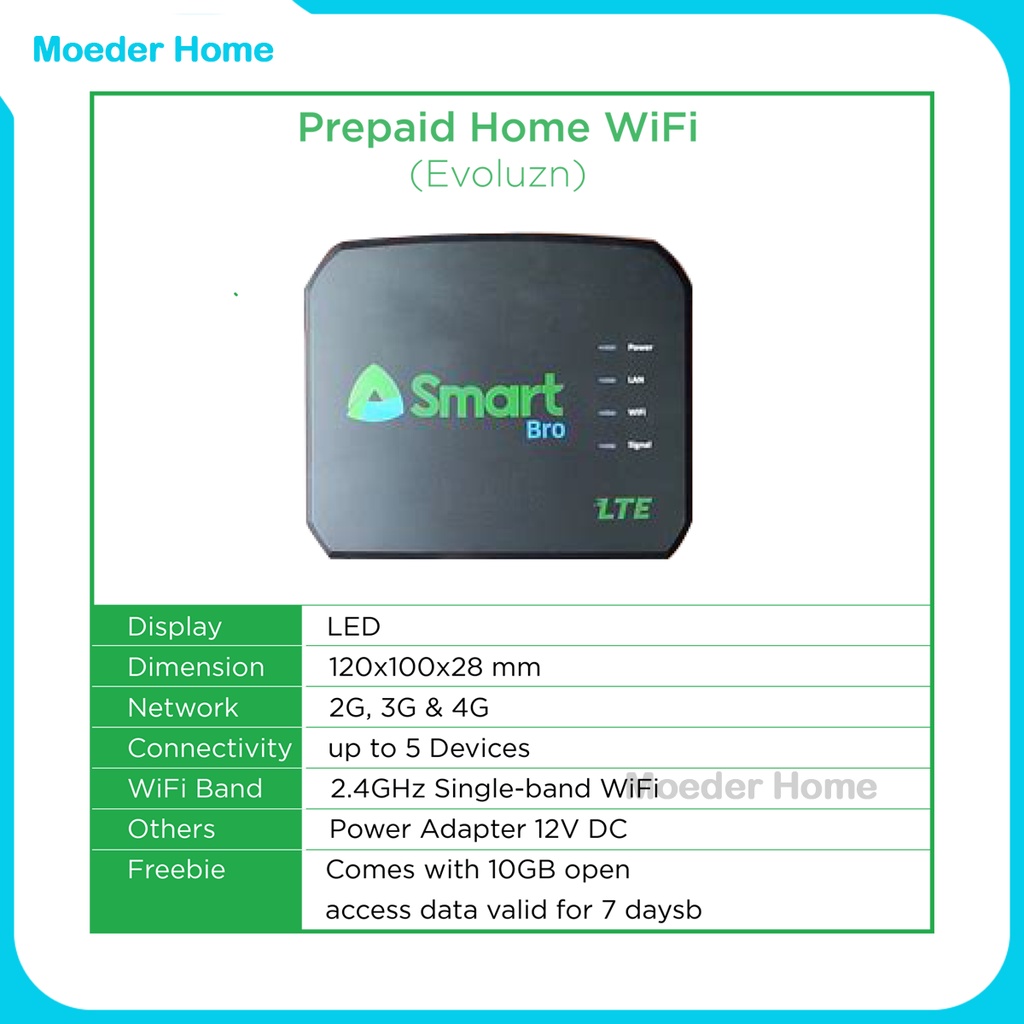 Smart Bro Home Prepaid WIFI Router (EVOLUZN) | Shopee Philippines