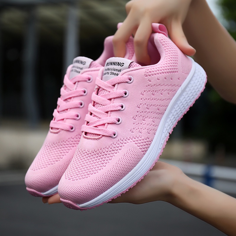 Fashion Korean Rubber Shoes for Women White Sneakers Low Cut Running
