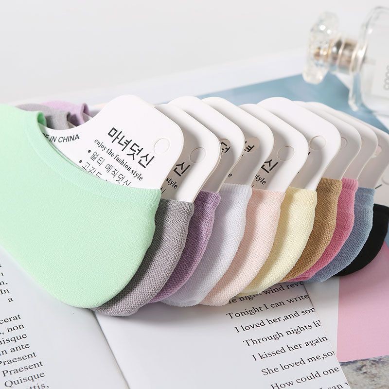 Korean ladies non-slip invisible candy socks | Shopee Philippines